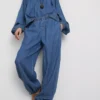 Paula echevarrÃa cotton-rich denim harem pants