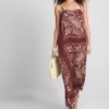 Paula echevarrÃa paisley column midi dress
