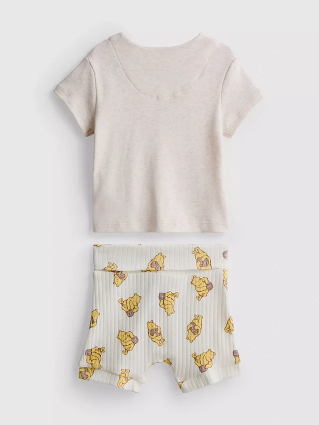 0-18mths | disney's winnie the pooh wrap top and shorts newborn set