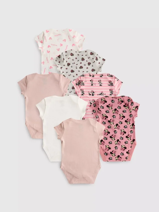 0-36mths | 7pk disney's minnie mouse short-sleeve onesies
