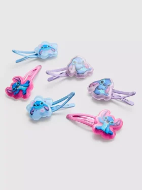 6pk disney’s stitch snap hair clips