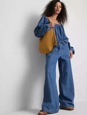 Paula echevarrÃa cotton-rich denim wide-leg pants