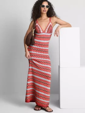 Paula echevarrÃa crochet v-neck maxi dress