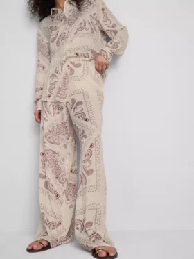 Paula echevarrÃa crushed satin wide leg pants