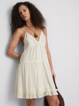 Paula echevarrÃa lace trim ruffle mini dress