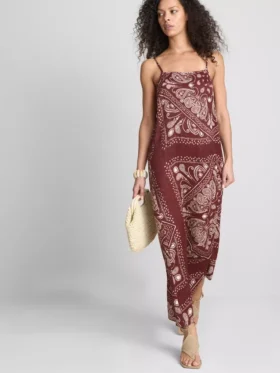 Paula echevarrÃa paisley column midi dress