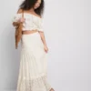 Paula echevarrÃa tiered crinkle lace midi skirt