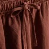 Textured drawstring shorts